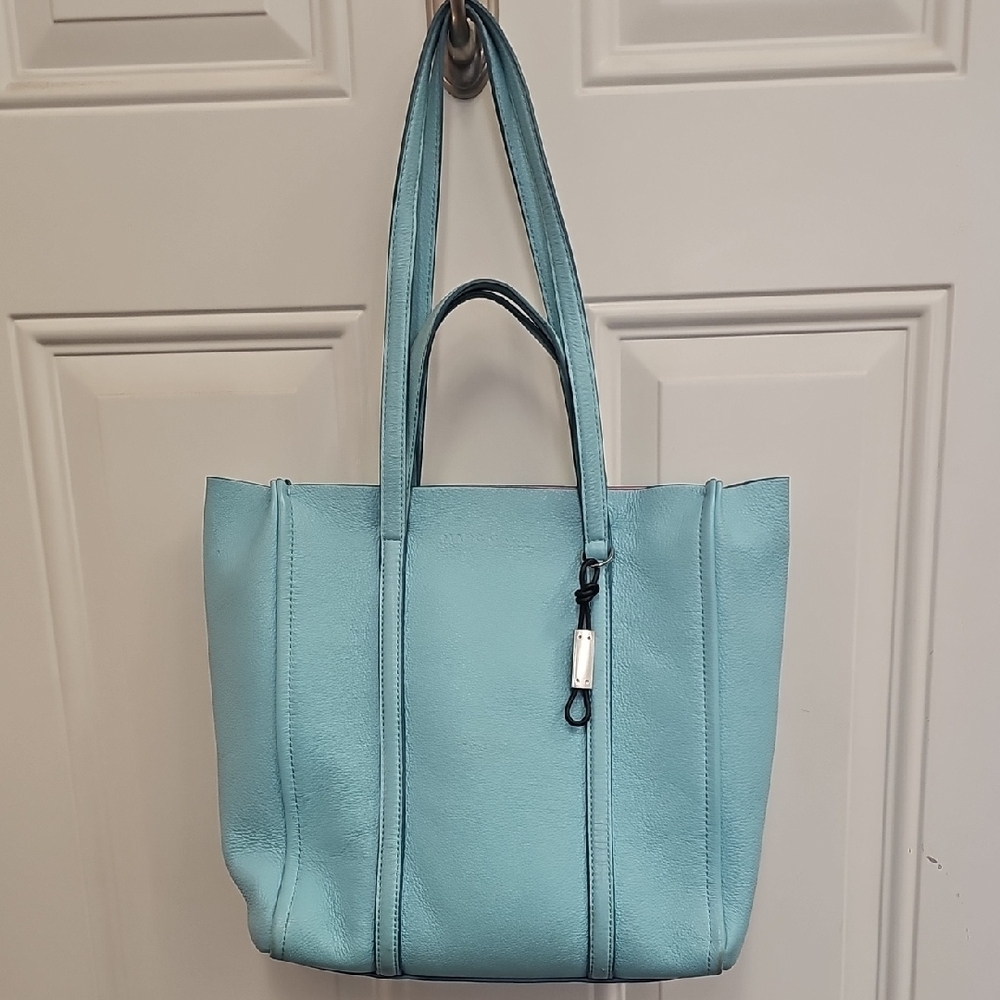 Summer, Blue, Tote, Bag, Casual, Office, Wedding, Leather, Purse, Medium, Party